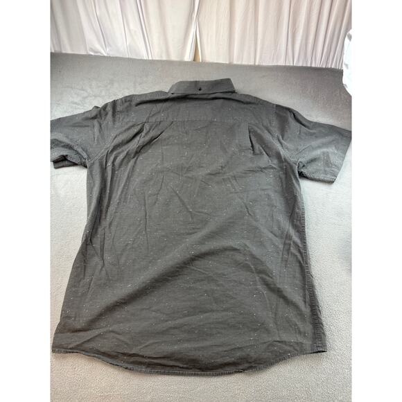 Travis Mathew Shirt Mens XL Black W White Dots Button Up Camp Cotton Casual - Picture 6 of 6